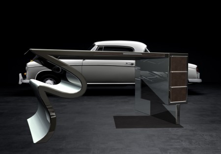 Retro pracovný stôl / solitér - B2Studio